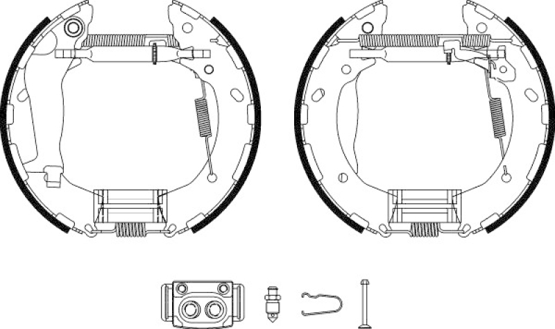 HELLA Bremsbackensatz Shoe Kit Pro