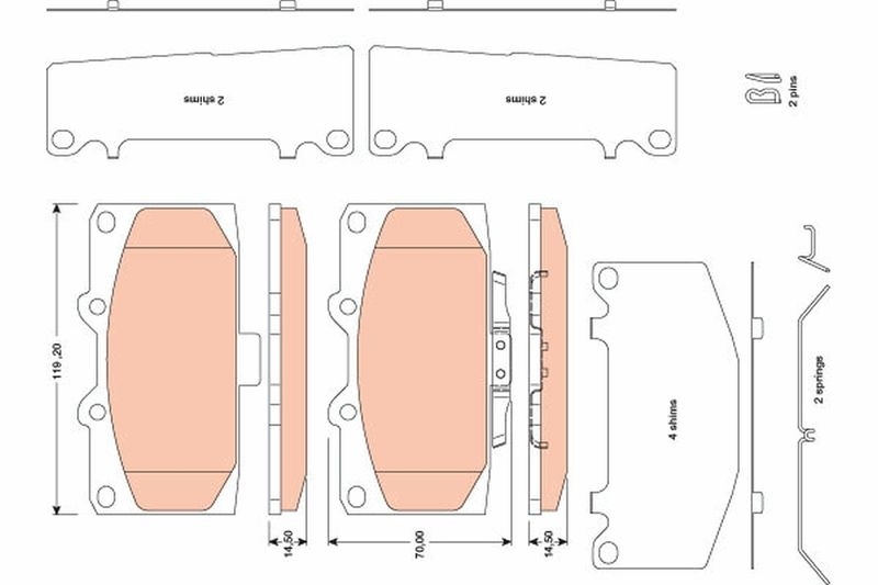 TRW Brake Pad Set, disc brake