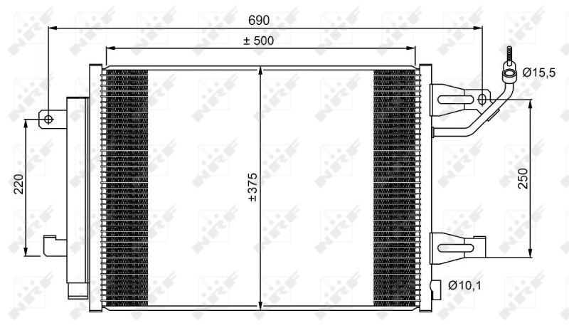 NRF Condenser, air conditioning EASY FIT