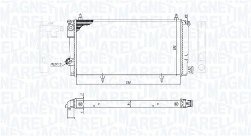 MAGNETI MARELLI Kühler, Motorkühlung