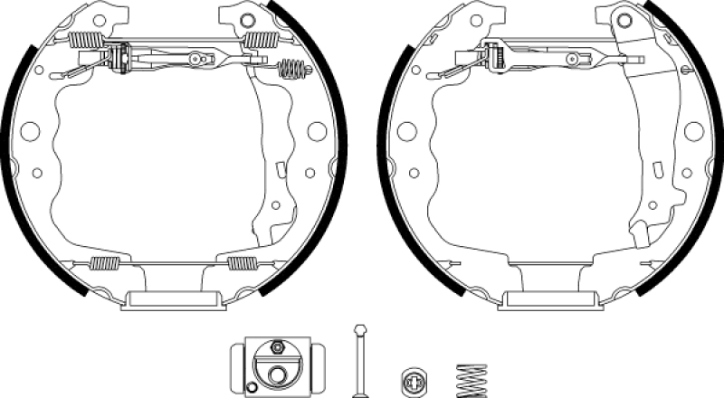 HELLA Bremsbackensatz Shoe Kit Pro