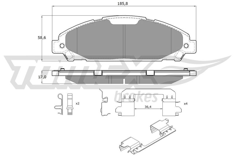 TOMEX Brakes Bremsbelagsatz, Scheibenbremse