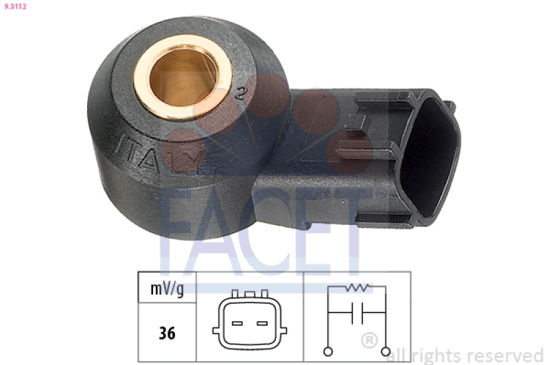 FACET Knock Sensor Made in Italy - OE Equivalent