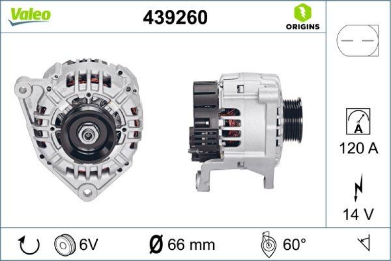 VALEO Alternator VALEO ORIGINS NEW