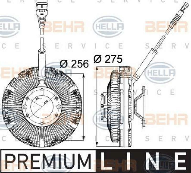 HELLA Clutch, radiator fan BEHR HELLA SERVICE *** PREMIUM LINE ***