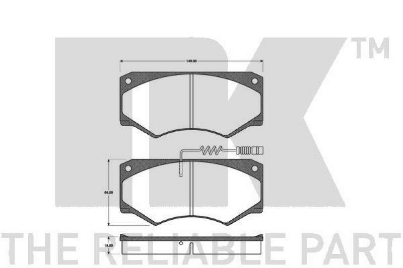 NK Brake Pad Set, disc brake