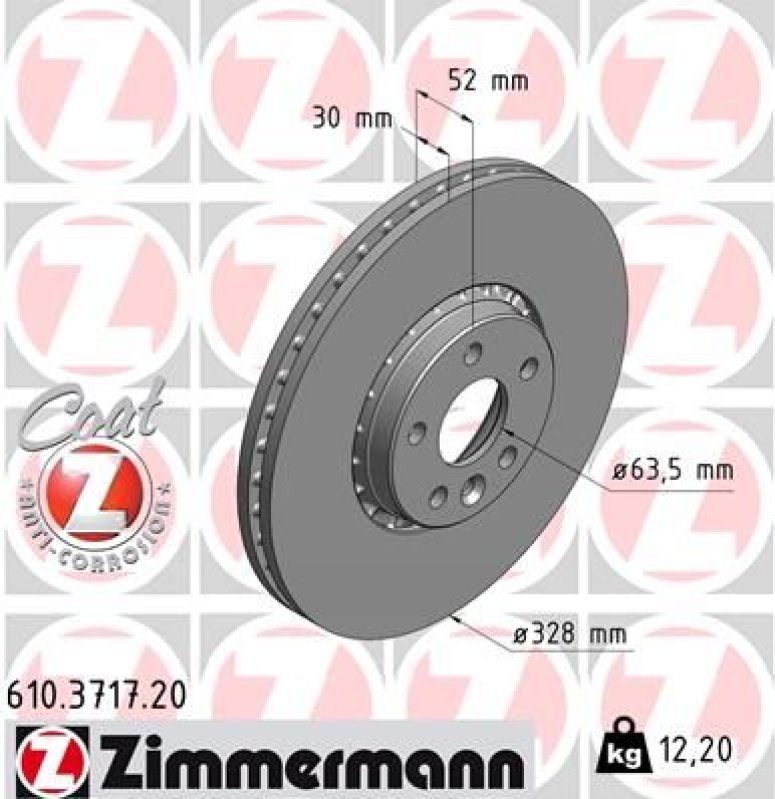 2x ZIMMERMANN Bremsscheibe COAT Z