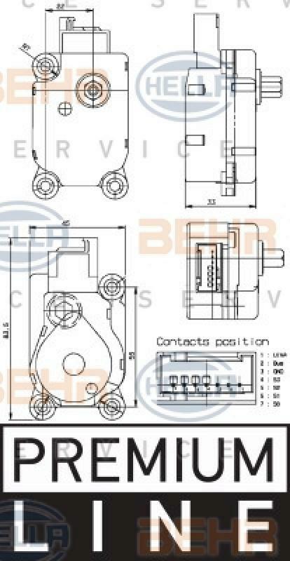 HELLA Control, blending flap BEHR HELLA SERVICE *** PREMIUM LINE ***