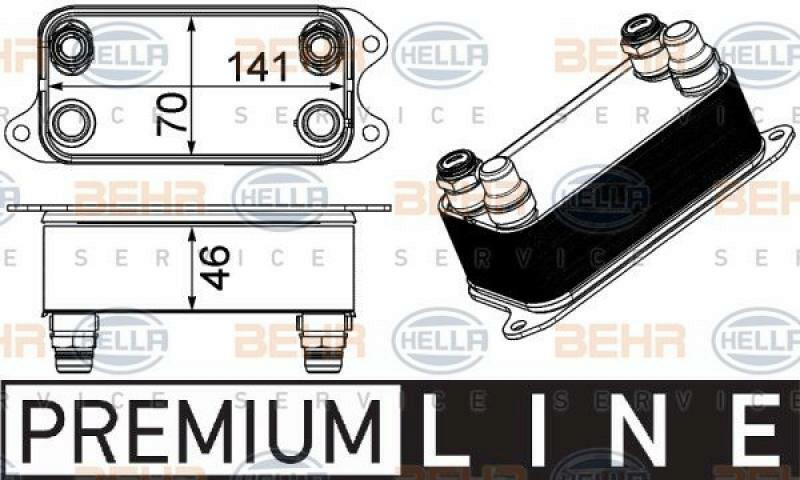 HELLA Oil Cooler, automatic transmission BEHR HELLA SERVICE *** PREMIUM LINE ***