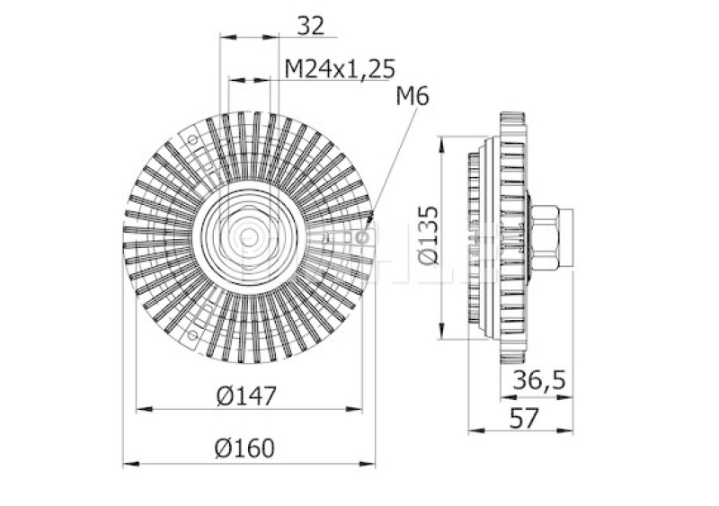 MAHLE Clutch, radiator fan BEHR