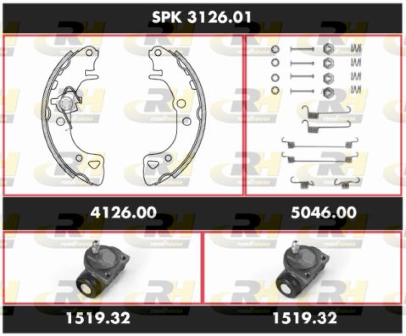 ROADHOUSE Bremsensatz, Trommelbremse Super Precision Kit