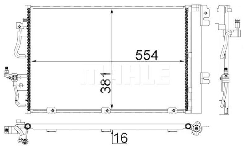 MAHLE Condenser, air conditioning BEHR