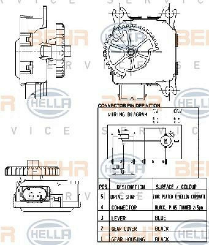 HELLA Control, blending flap BEHR HELLA SERVICE *** PREMIUM LINE ***