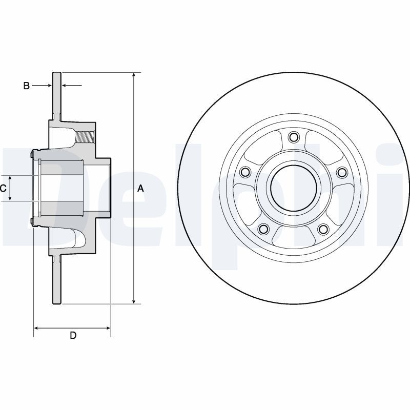 2x DELPHI Bremsscheibe