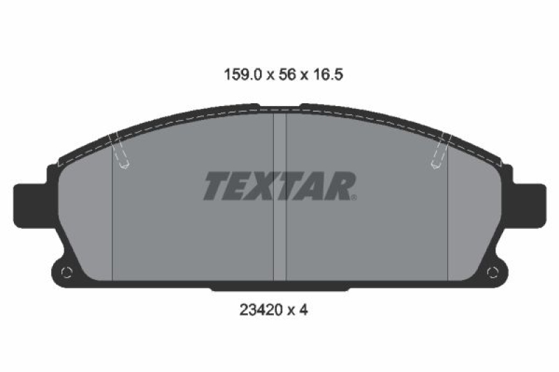 TEXTAR Bremsbelagsatz, Scheibenbremse 2342004