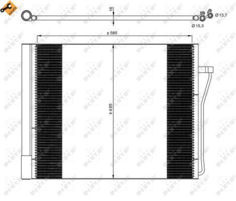 NRF Kondensator, Klimaanlage EASY FIT 350077