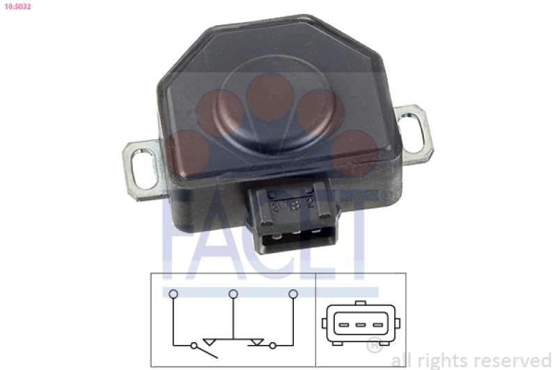 FACET Sensor, Drosselklappenstellung Made in Italy - OE Equivalent