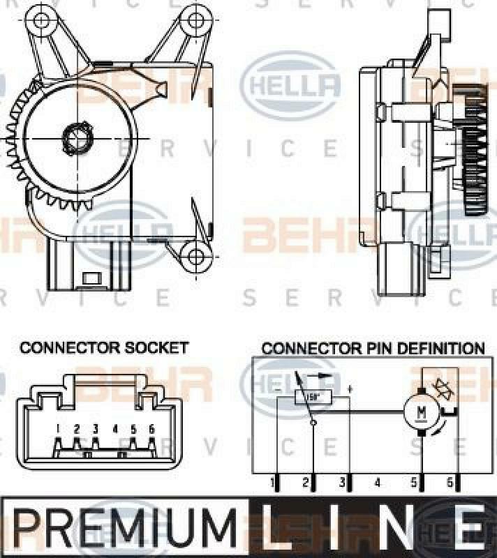 HELLA Control, blending flap BEHR HELLA SERVICE *** PREMIUM LINE ***