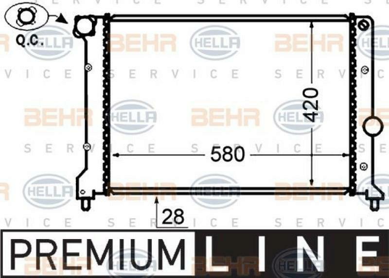HELLA Radiator, engine cooling BEHR HELLA SERVICE *** PREMIUM LINE ***