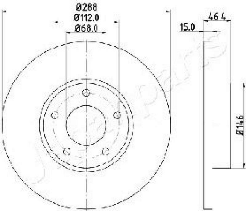 2x JAPANPARTS Bremsscheibe