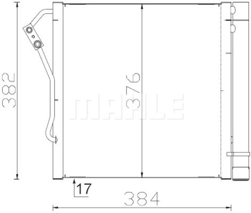 MAHLE Condenser, air conditioning BEHR