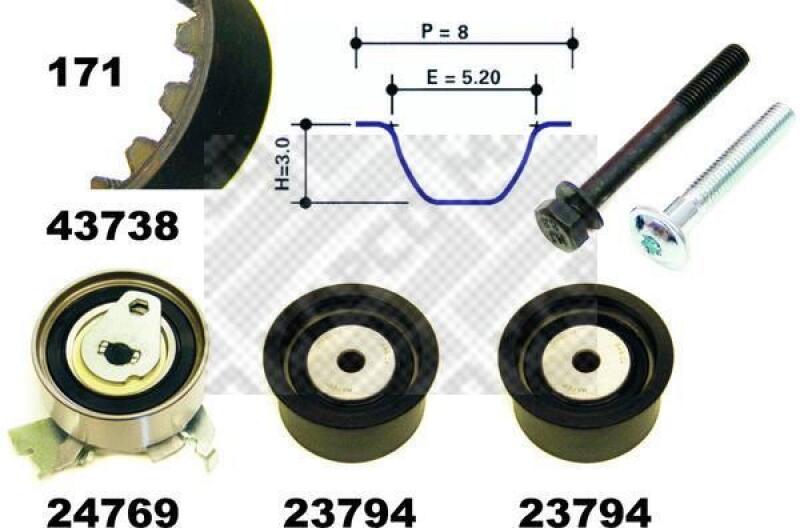 MAPCO Timing Belt Set