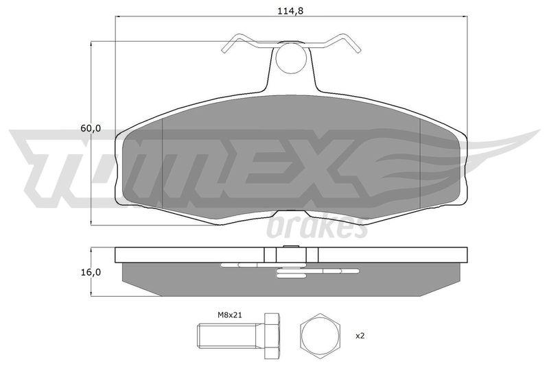 TOMEX Brakes Bremsbelagsatz, Scheibenbremse