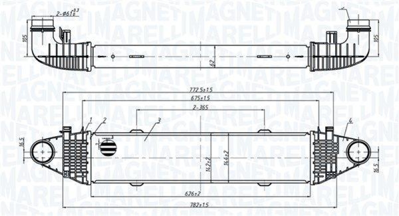 MAGNETI MARELLI Ladeluftk&uuml;hler 351319206250