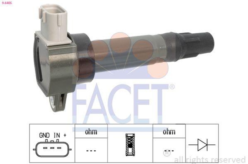 FACET Ignition Coil Made in Italy - OE Equivalent