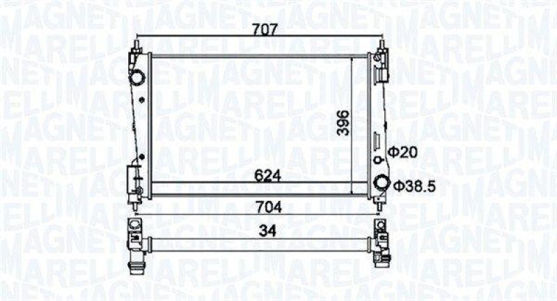 MAGNETI MARELLI Kühler, Motorkühlung