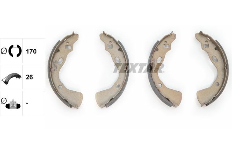 TEXTAR Bremsbackensatz 91039700