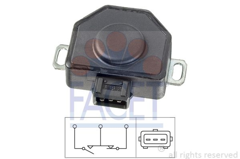 FACET Sensor, Drosselklappenstellung Made in Italy - OE Equivalent