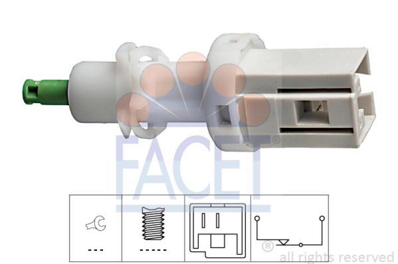 FACET Brake Light Switch Made in Italy - OE Equivalent