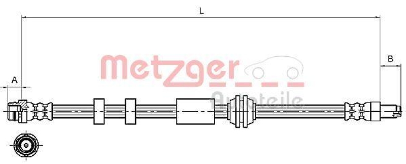 METZGER Brake Hose GREENPARTS