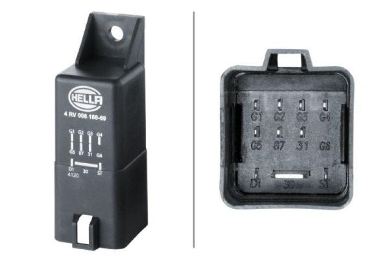 HELLA Steuergerät, Glühzeit 4RV 008 188-691