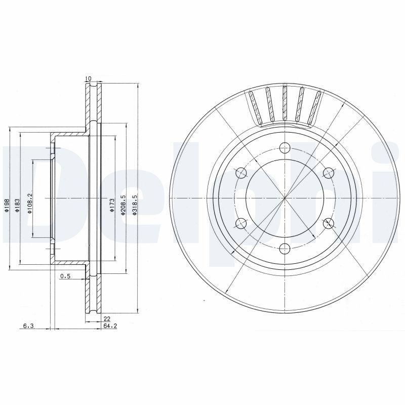 2x DELPHI Bremsscheibe