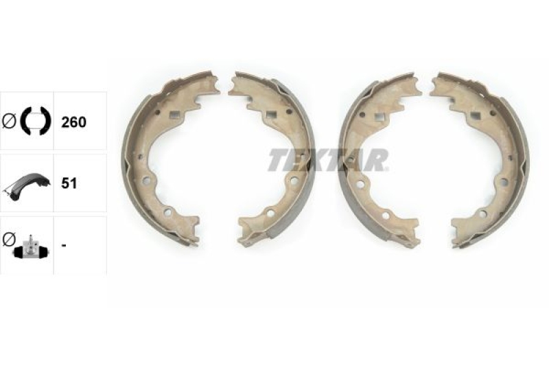 TEXTAR Brake Shoe Set