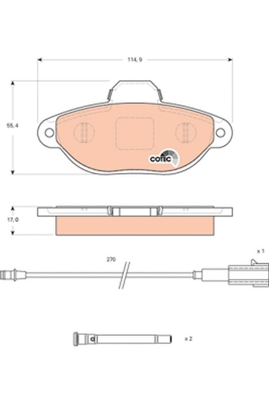 TRW Brake Pad Set, disc brake COTEC