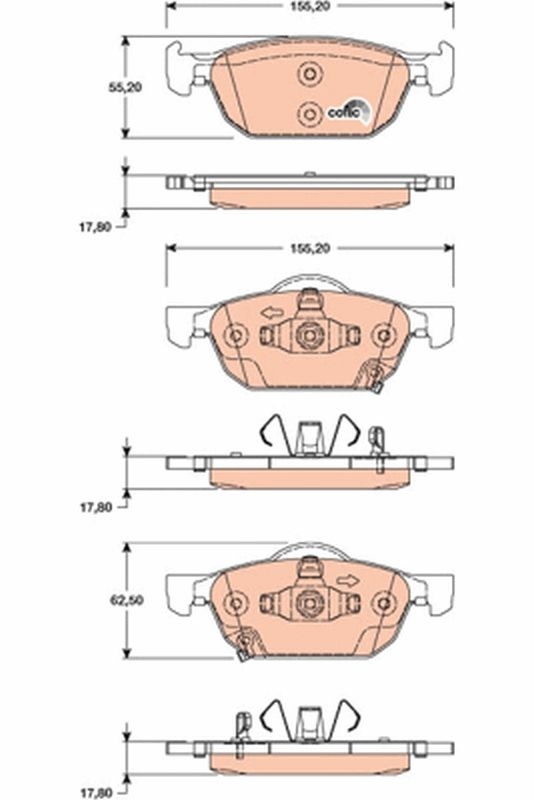 TRW Brake Pad Set, disc brake COTEC