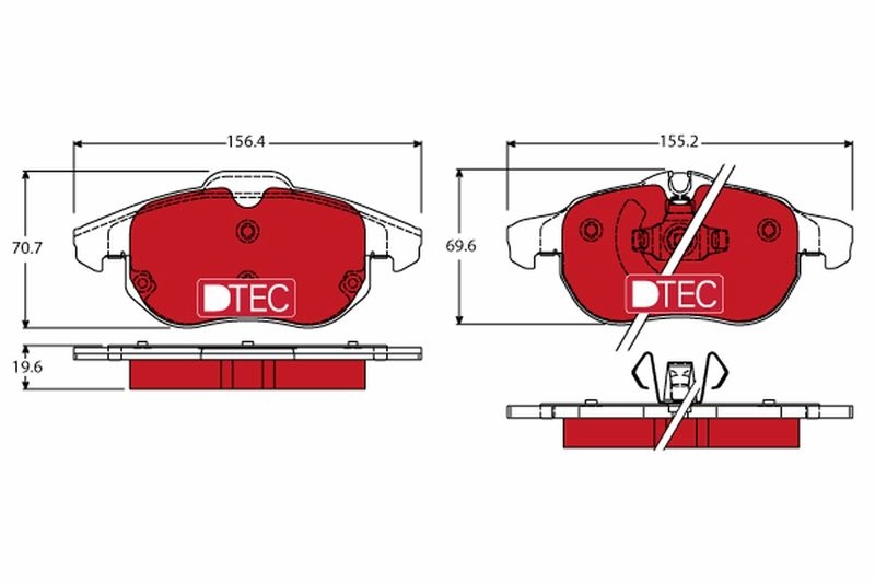 TRW Brake Pad Set, disc brake DTEC COTEC