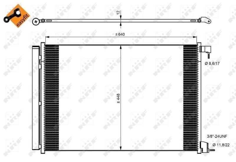 NRF Condenser, air conditioning EASY FIT