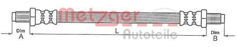 METZGER Bremsschlauch 4112107