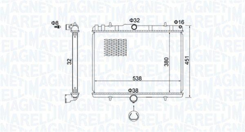 MAGNETI MARELLI K&uuml;hler, Motork&uuml;hlung 350213151800