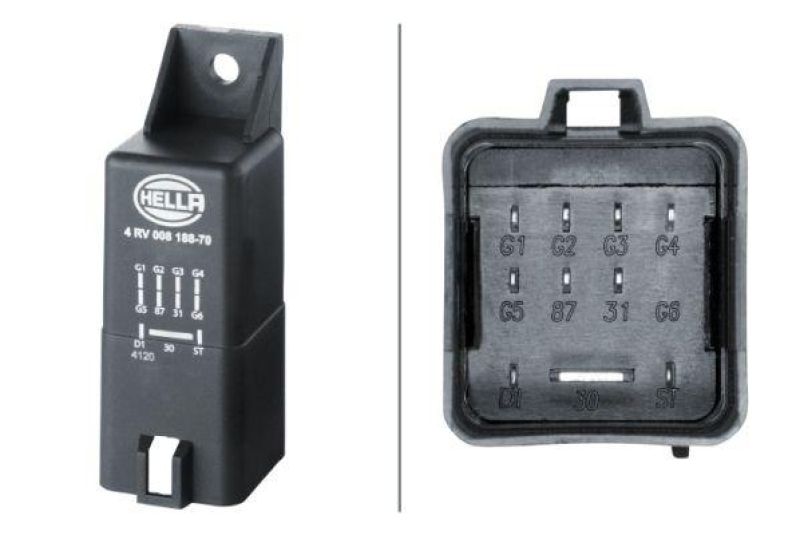 HELLA Steuergerät, Glühzeit 4RV 008 188-701