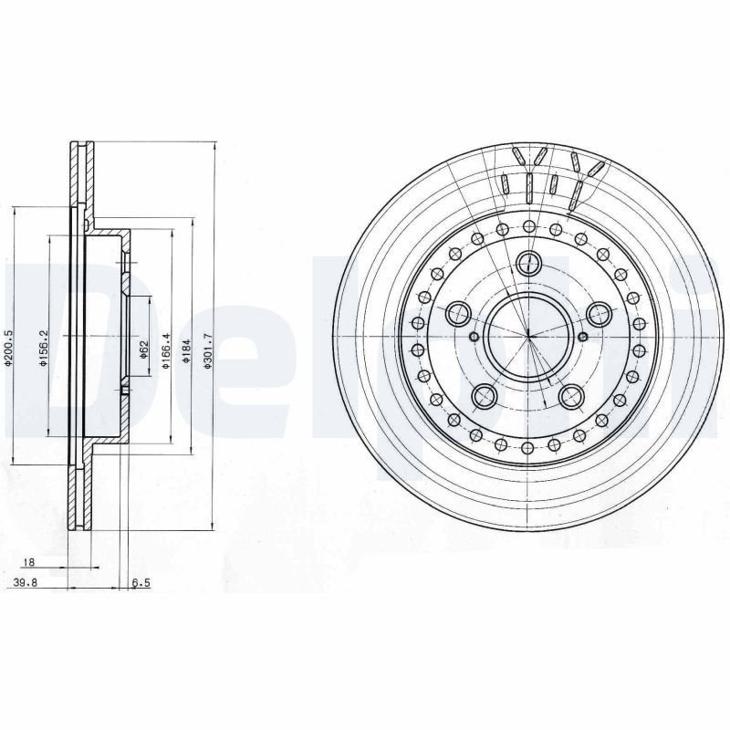 2x DELPHI Bremsscheibe