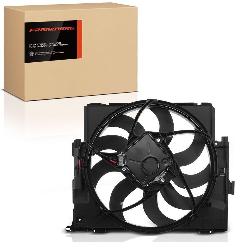 1x Frankberg Motork&uuml;hller Einfachl&uuml;fter mit K&uuml;hlerl&uuml;fterrahmen passend f&uuml;r BMW F20 F21 F22 F23 F30 F34 F36 316 318 320 418 5481FB0021276