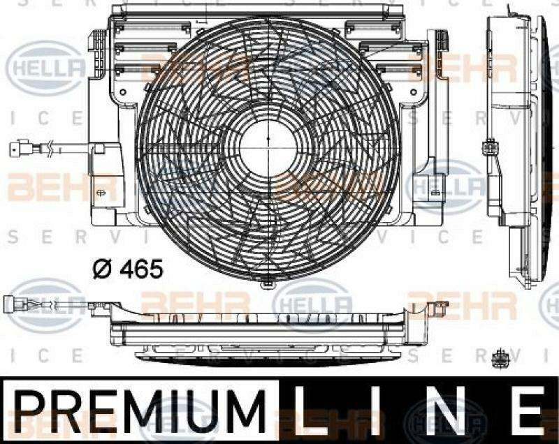 HELLA Fan, radiator BEHR HELLA SERVICE *** PREMIUM LINE ***