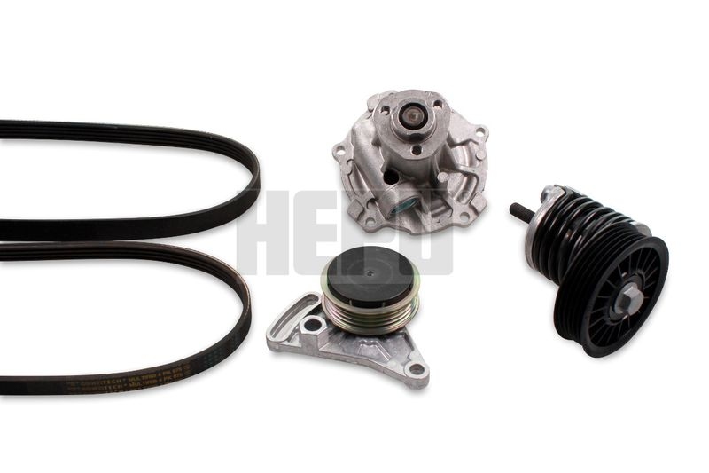 HEPU Water Pump + V-Ribbed Belt Set