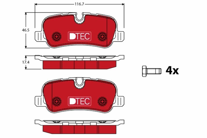 TRW Brake Pad Set, disc brake DTEC COTEC