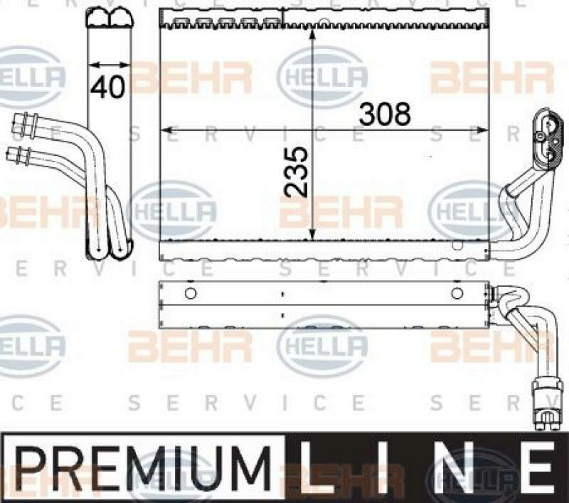 HELLA Evaporator, air conditioning BEHR HELLA SERVICE *** PREMIUM LINE ***